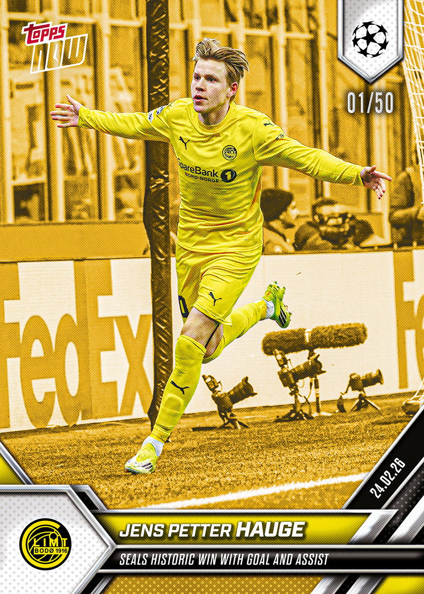 Jens Petter Hauge - 2025-26 UCL Topps NOW - Card 96 - PR: 857 - Image 6