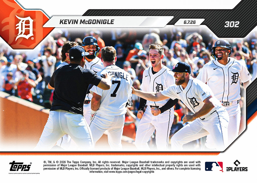 Kevin McGonigle - 2026 MLB Topps NOW - Card 302 - PR: 6206 - Image 3