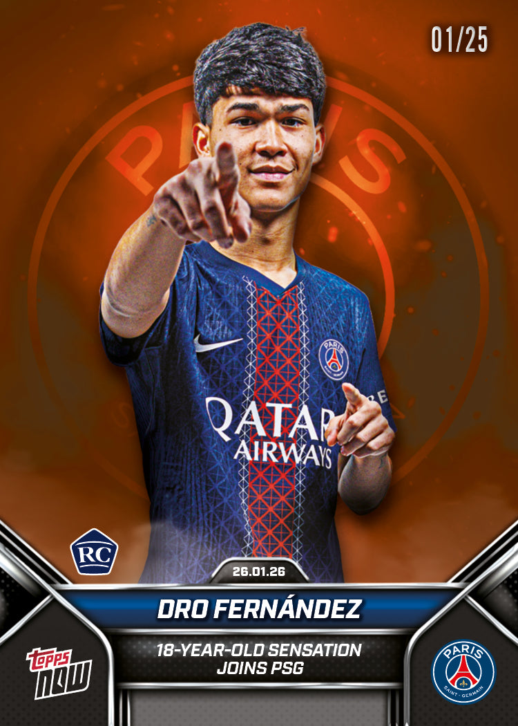 Dro - 2026 Paris Saint-Germain Topps NOW - Card 1 - PR: 3953 - Image 6