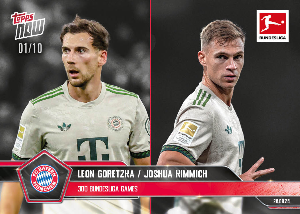 Joshua Kimmich/Leon Goretzka - 2025-26 Bundesliga Topps NOW - Card 31 - PR: 429 - Image 4