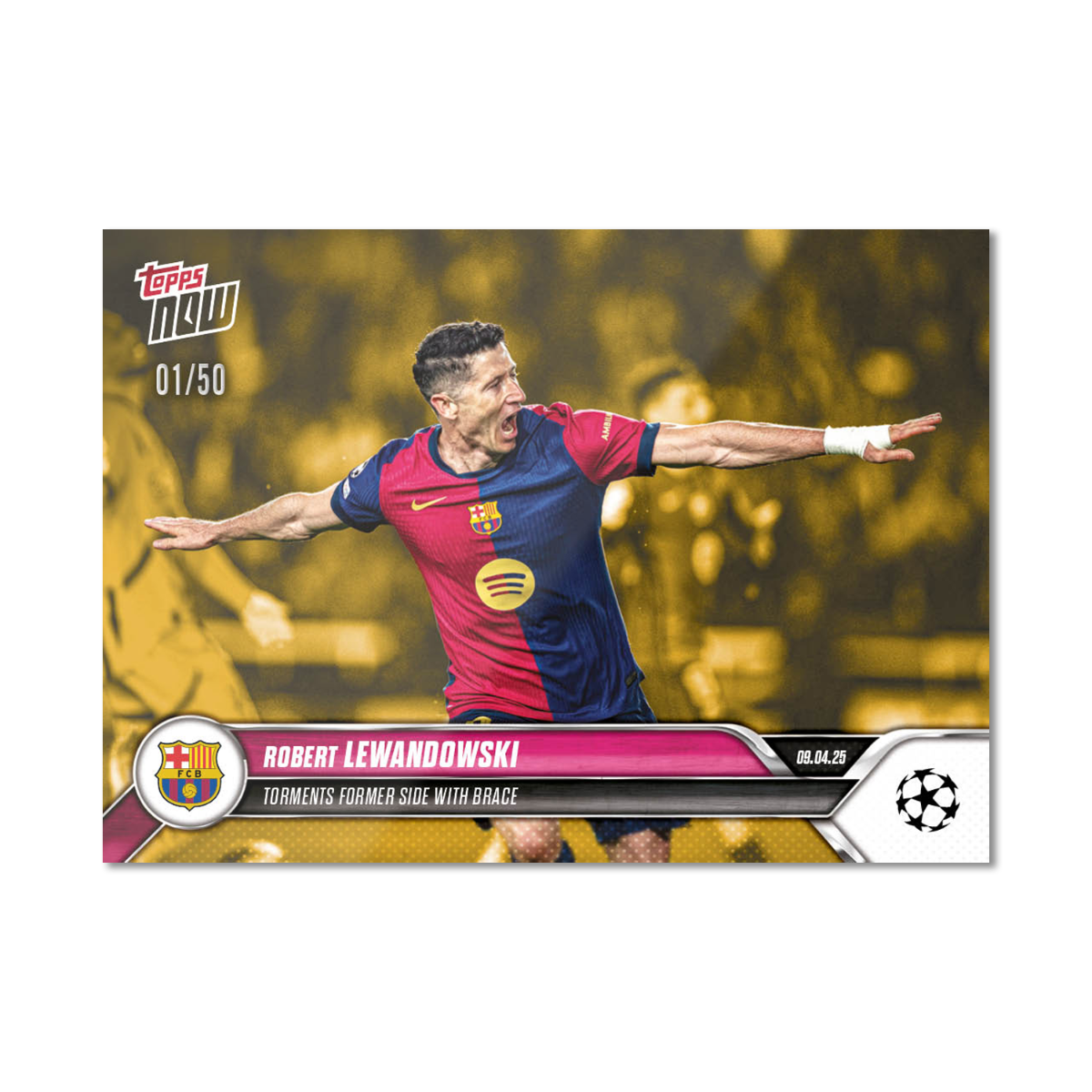 Robert Lewandowski - 2024-25 UCL Topps NOW - Card 136 - PR: 436 - Image 6
