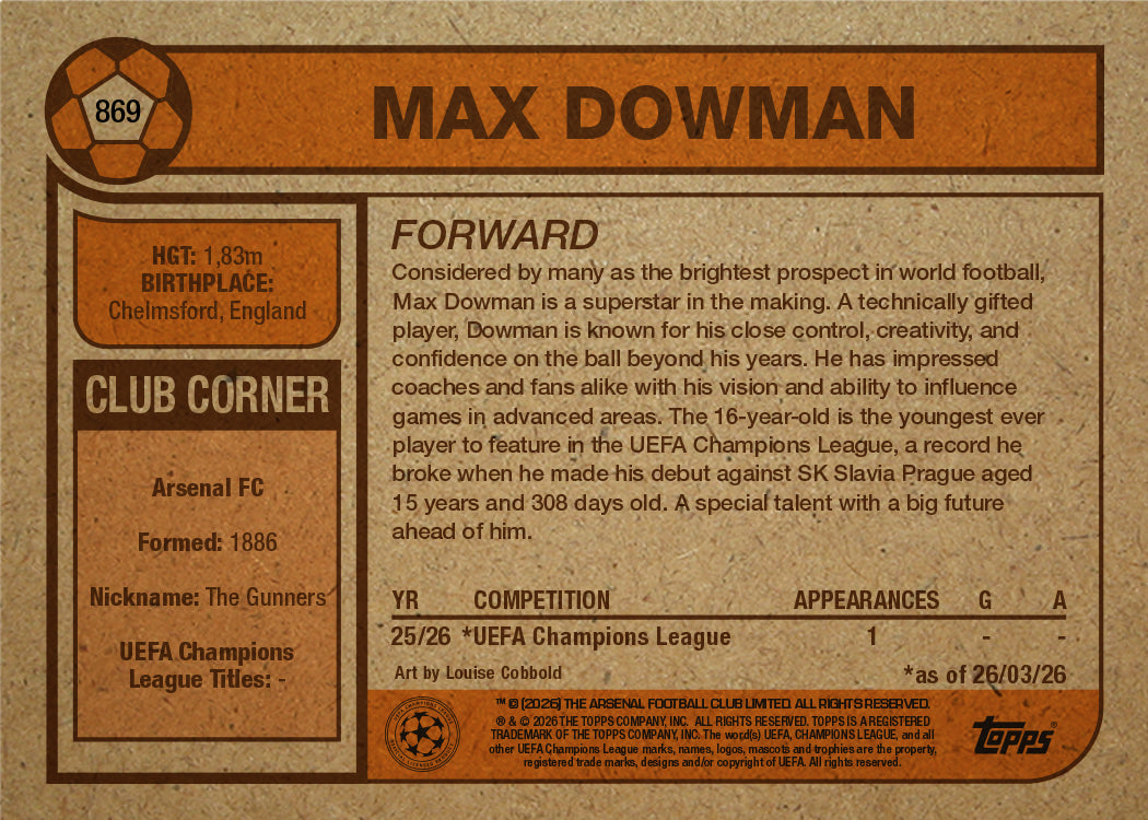 Max Dowman - UCC Living Set - Card 869 - PR: 9936 - Image 2
