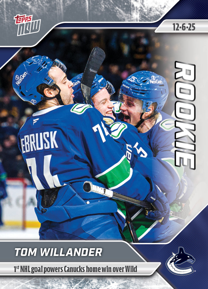 Tom Willander - 2025-26 NHL Topps NOW - Sticker # 55 Pack - PR: 160