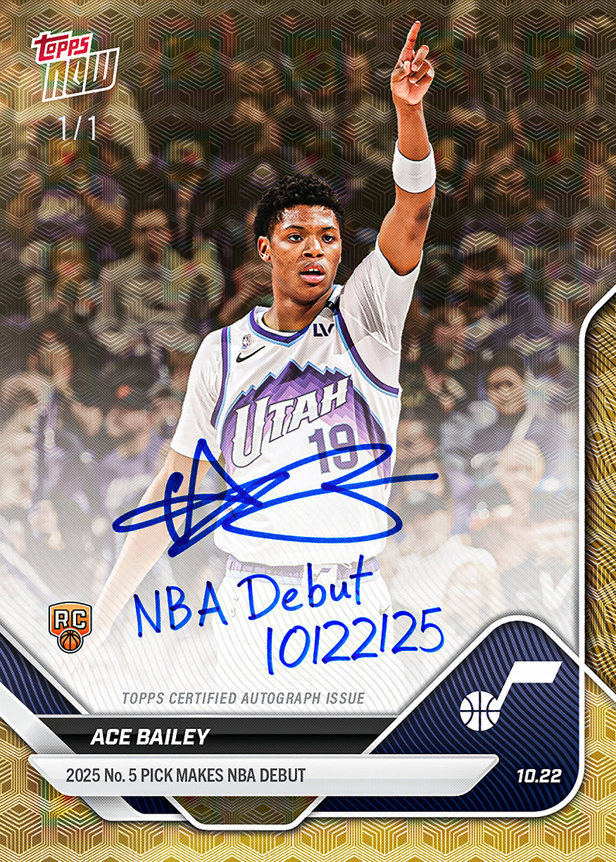 Ace Bailey - 2025-26 NBA Topps NOW - Card 9 - PR: 2453 - Image 2