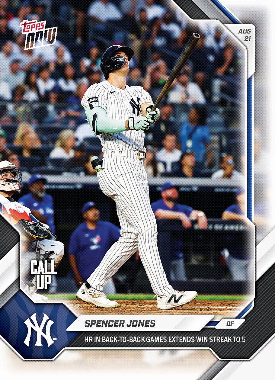 Spencer Jones - 2026 MLB Topps NOW - Card 580 - PR: 1530