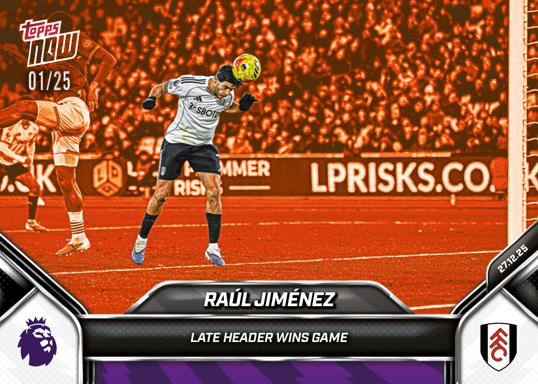 Raúl Jiménez - 2025-26 Premier League Topps NOW - Card 91 - PR: 183 - Image 5
