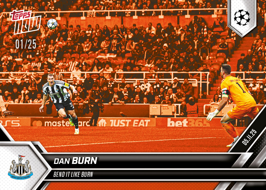Dan Burn - 2025-26 UCL Topps NOW - Card 47 - PR: 251 - Image 5