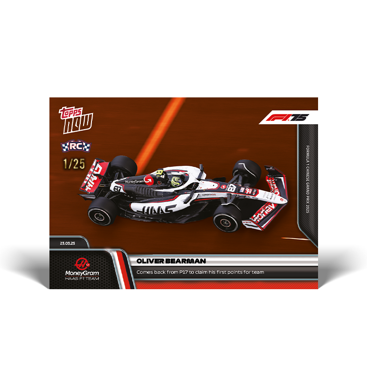 Oliver Bearman - 2025 Formula 1 Topps NOW Card 23 - PR: 502 - Image 5