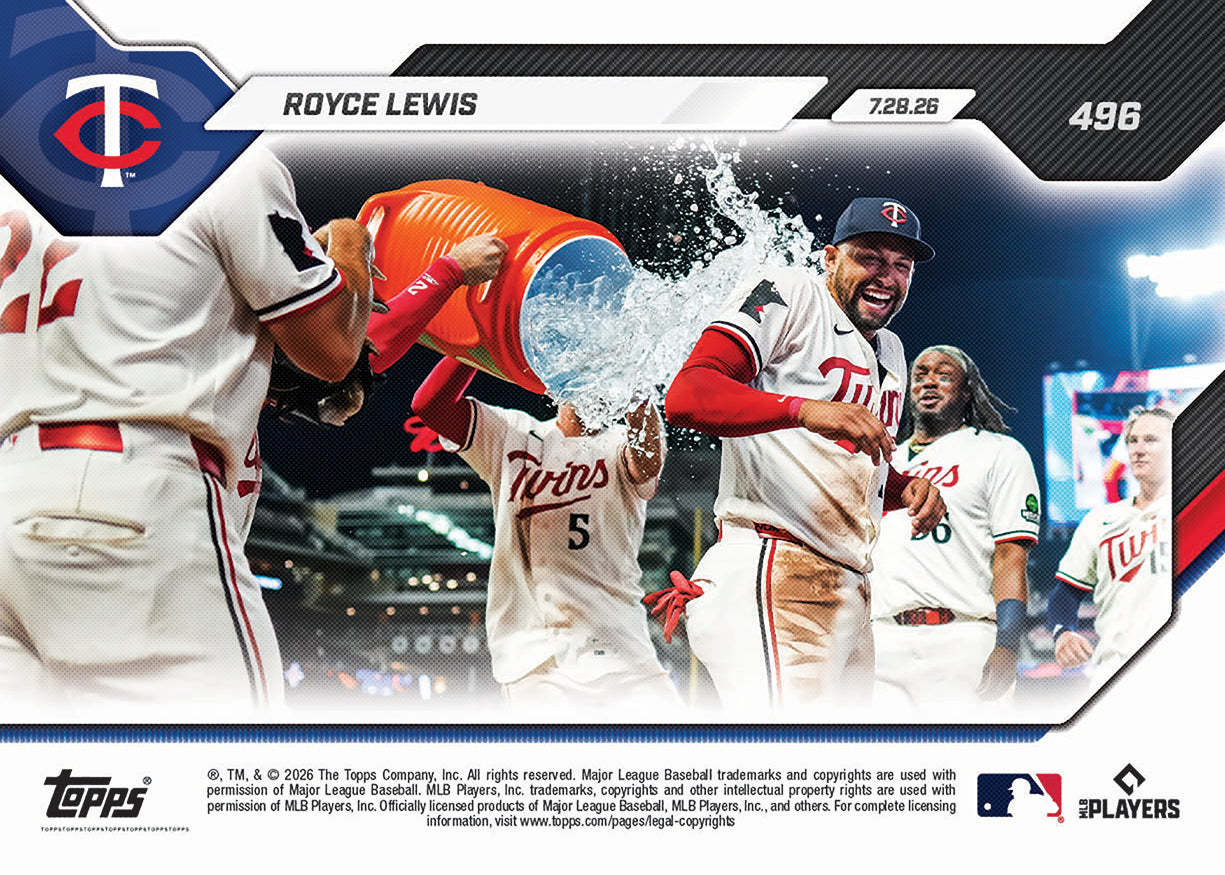 Royce Lewis - 2026 MLB Topps NOW - Card 496 - PR: 476 - Image 2