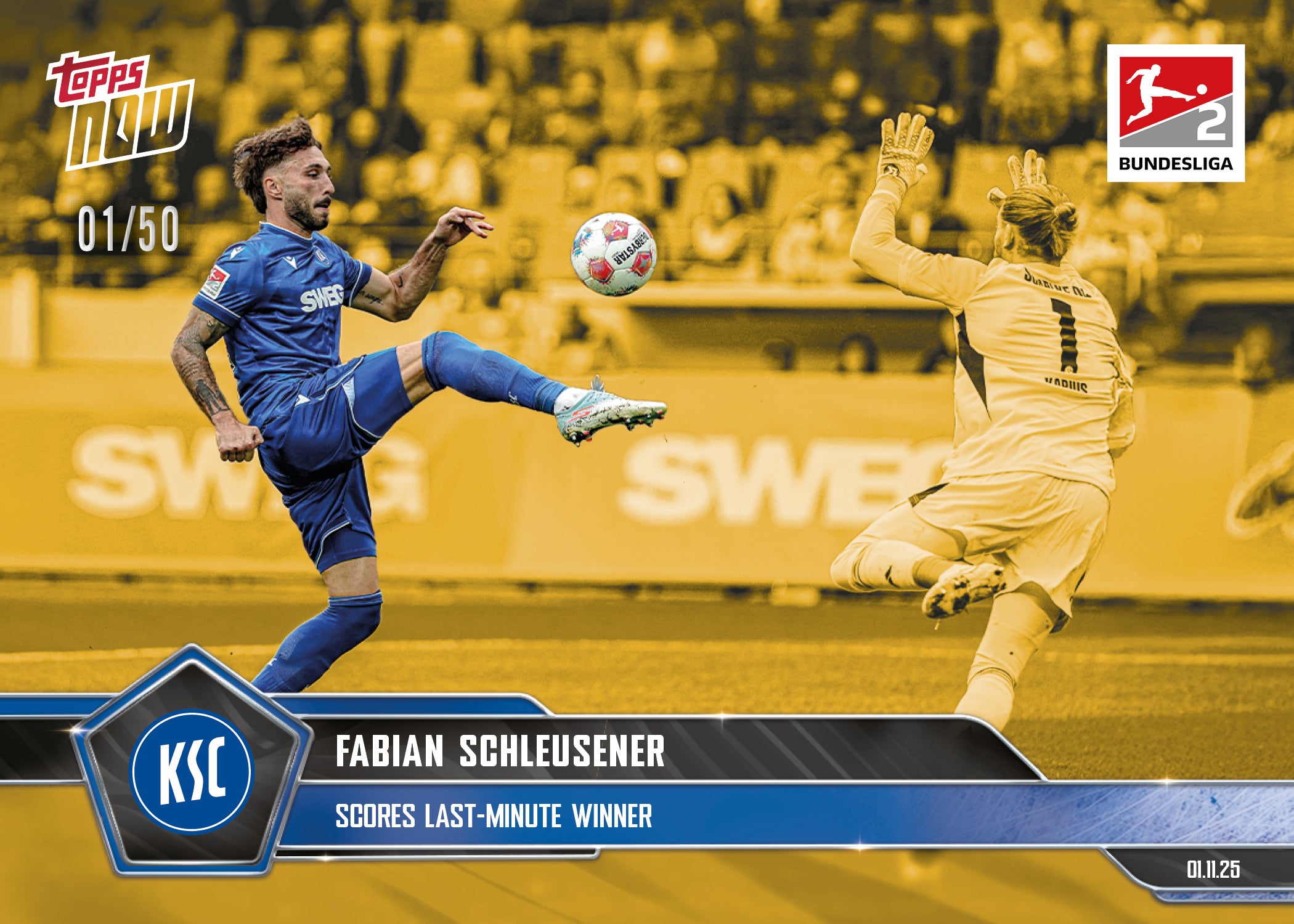 Fabian Schleusener - 2025-26 Bundesliga Topps NOW - Card 53 - PR: 187 - Image 6