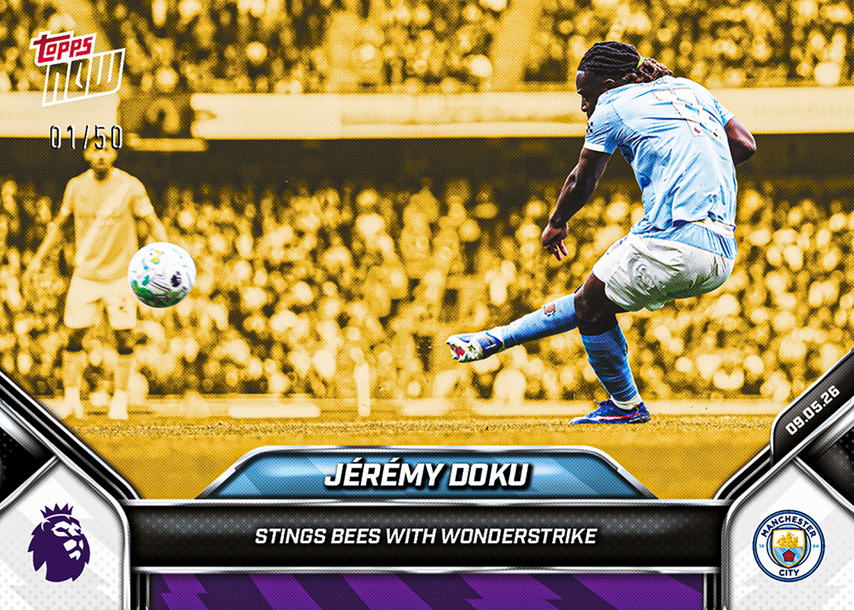 Jérémy Doku - 2025-26 Premier League Topps NOW - Card 190 - PR: 317 - Image 6
