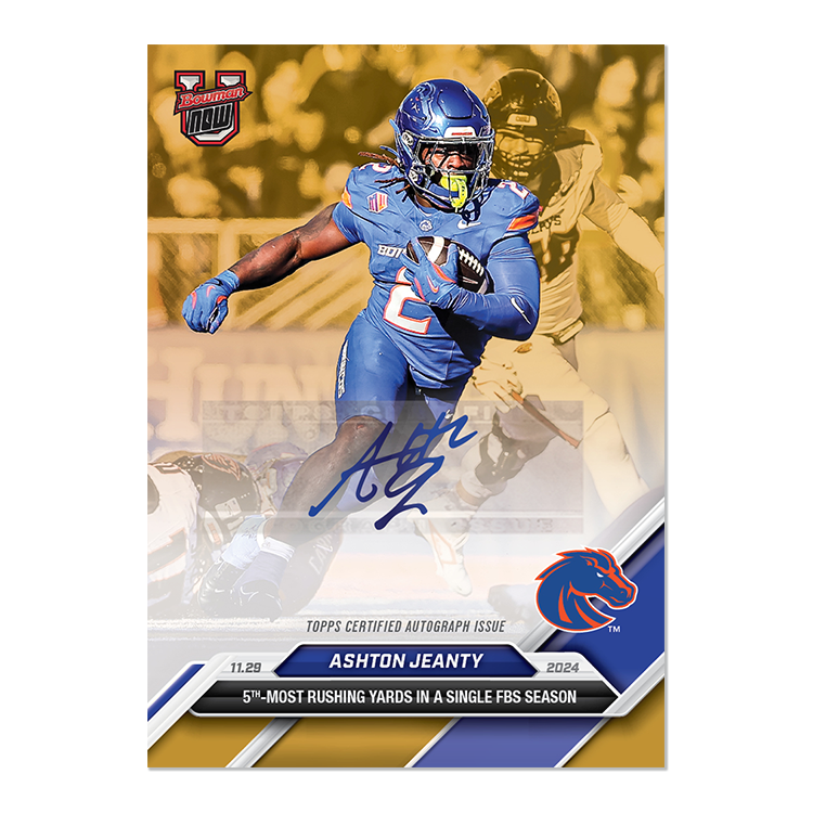 Autograph # to 49 or Lower - Ashton Jeanty - 2024 Bowman U Now Card 50 - Image 8