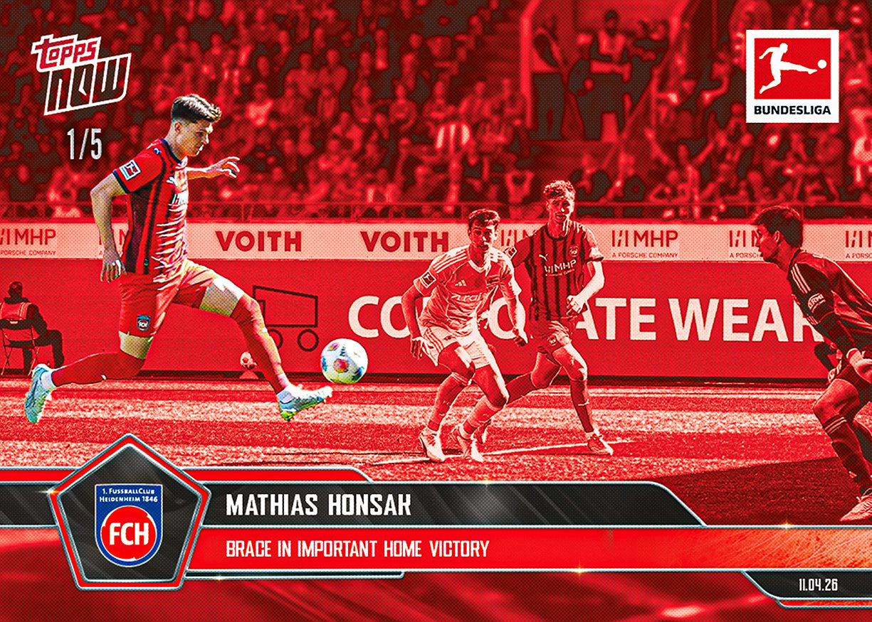 Mathias Honsak - 2025-26 Bundesliga Topps NOW - Card 168 - PR: 40 - Image 3