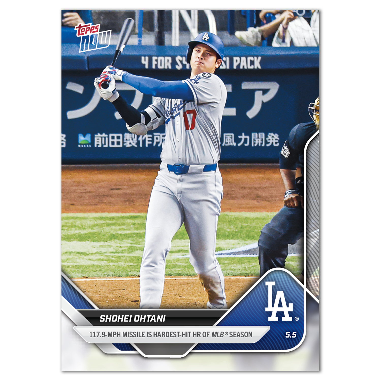 Shohei Ohtani - 2025 MLB Topps NOW - Card 145 - PR: 5429