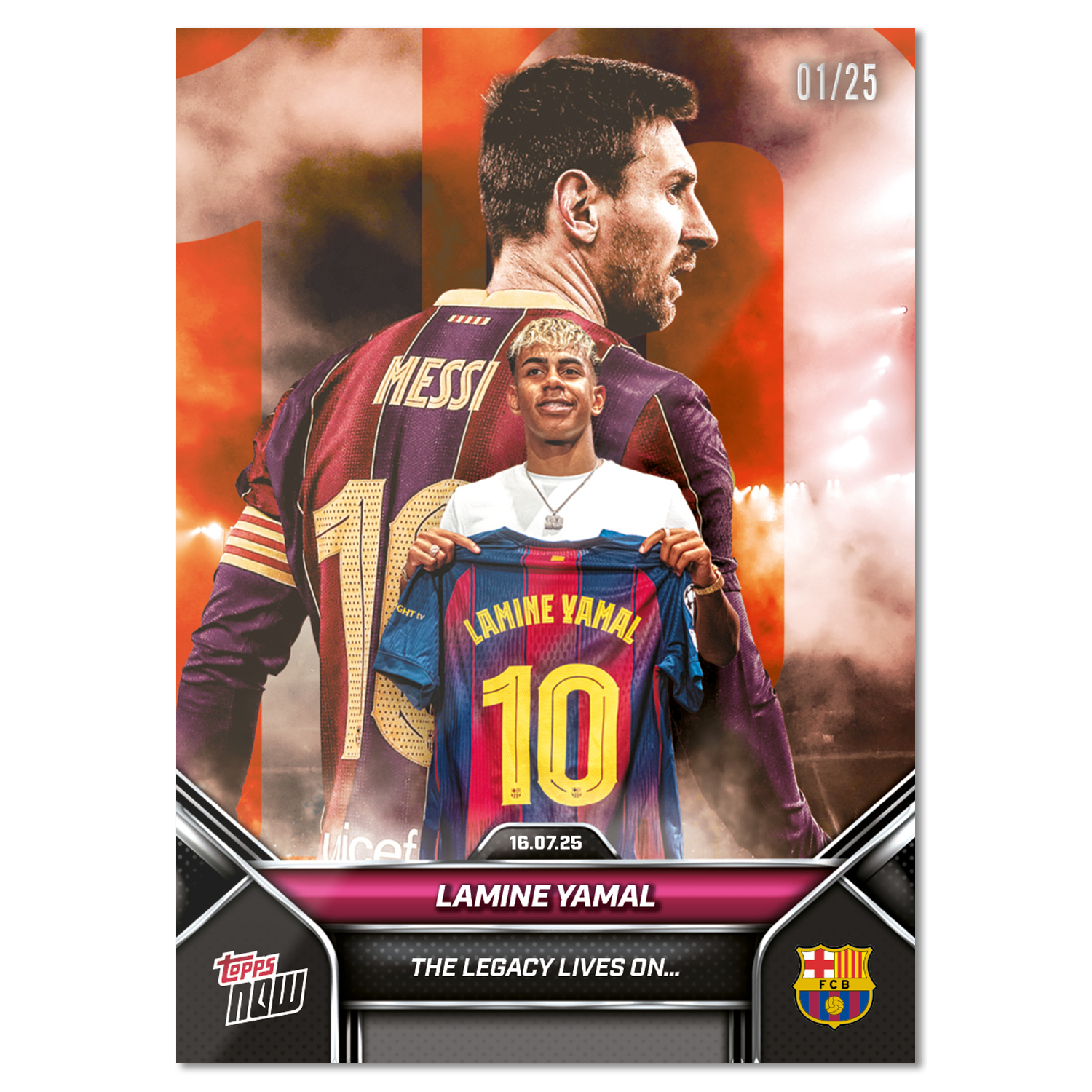 Lamine Yamal - 2025 FC Barcelona Topps NOW - Card 2 - LOOK FOR DUAL AUTO - PR: 76476 - Image 6