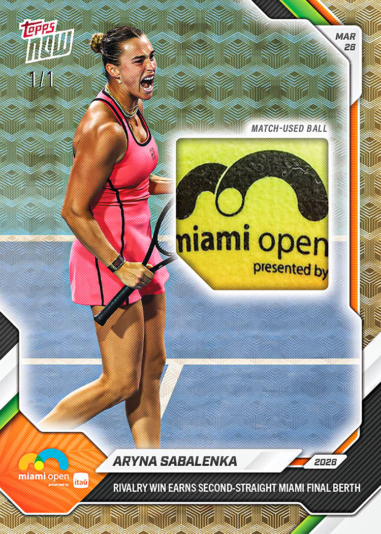 Aryna Sabalenka - 2026 Topps NOW Tennis - Card 12 - PR: 984 - Image 2
