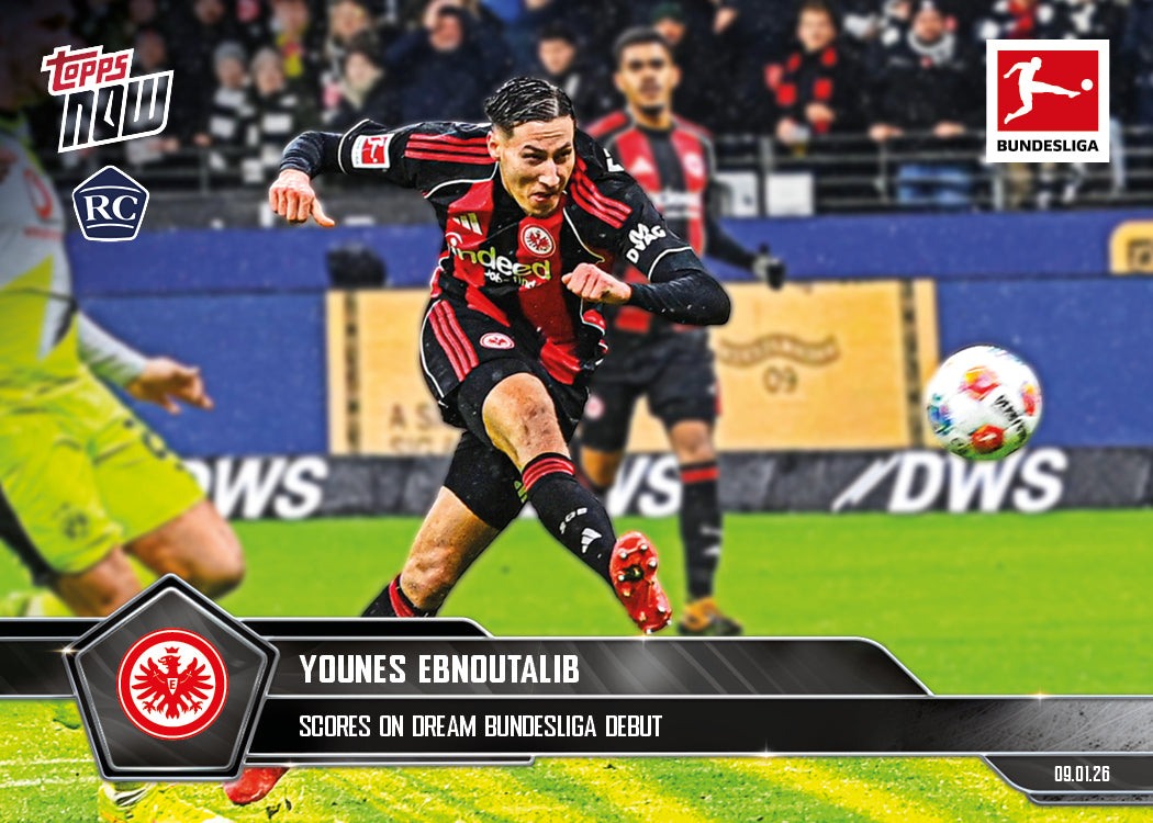 Younes Ebnoutalib - 2025-26 Bundesliga Topps NOW - Card 91 - PR: 858