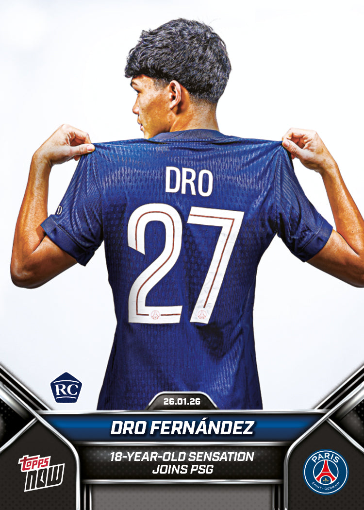Dro - 2026 Paris Saint-Germain Topps NOW - Card 1 - PR: 3953 - Image 2