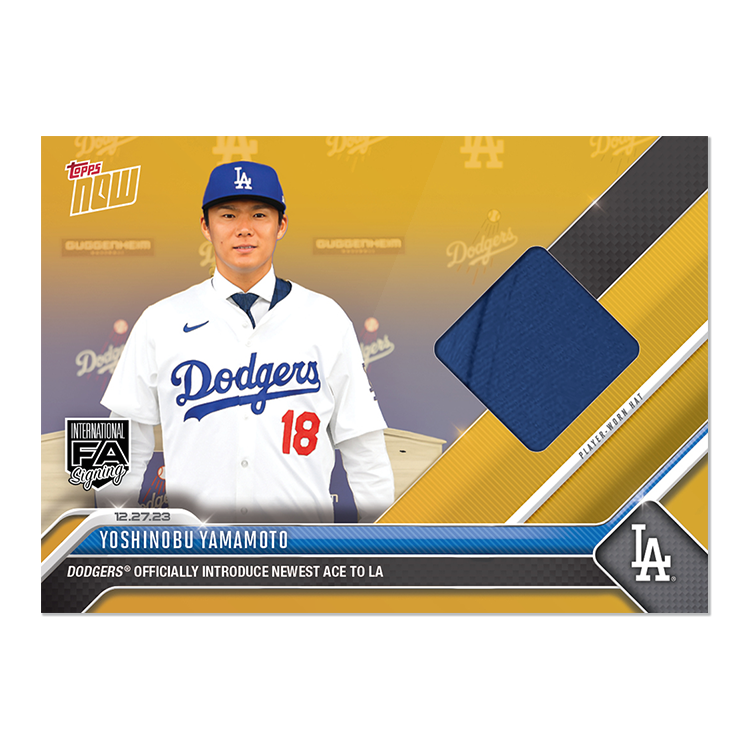 Event-Worn Hat Relic # to 25 or Lower - Yoshinobu Yamamoto - 2023 MLB TOPPS NOW Card OS25 - Image 6