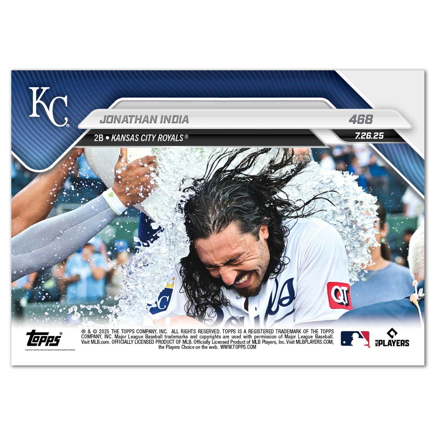 Jonathan India - 2025 MLB Topps NOW - Card 468 - PR: 544 - Image 2