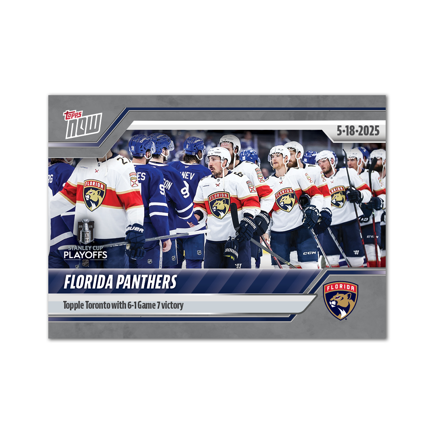 Florida Panthers - 2024-25 NHL Topps NOW - Sticker # 188 Pack - PR: 180