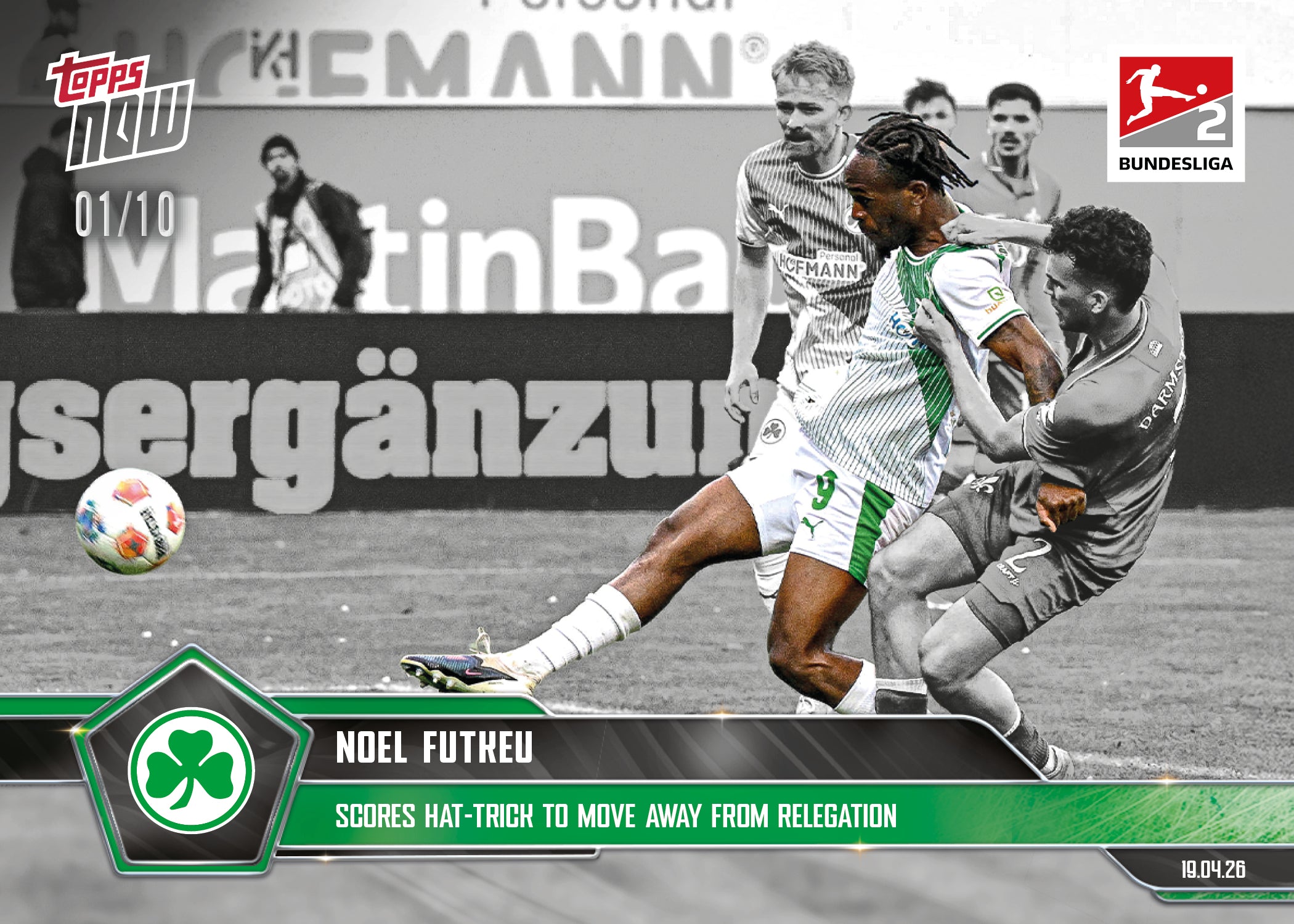 Noel Futkeu - 2025-26 Bundesliga Topps NOW - Card 176 - PR: 80 - Image 4