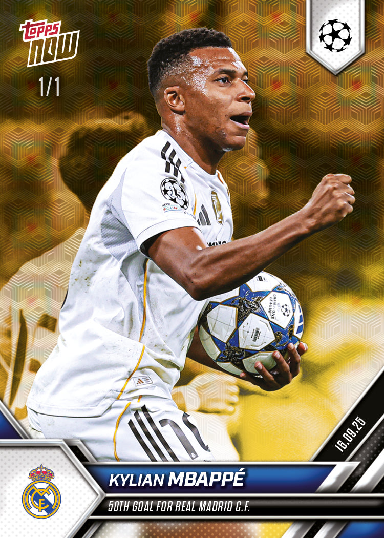 Kylian Mbappé - 2025-26 UCL Topps NOW Card 8 - PR: 1353 - Image 2