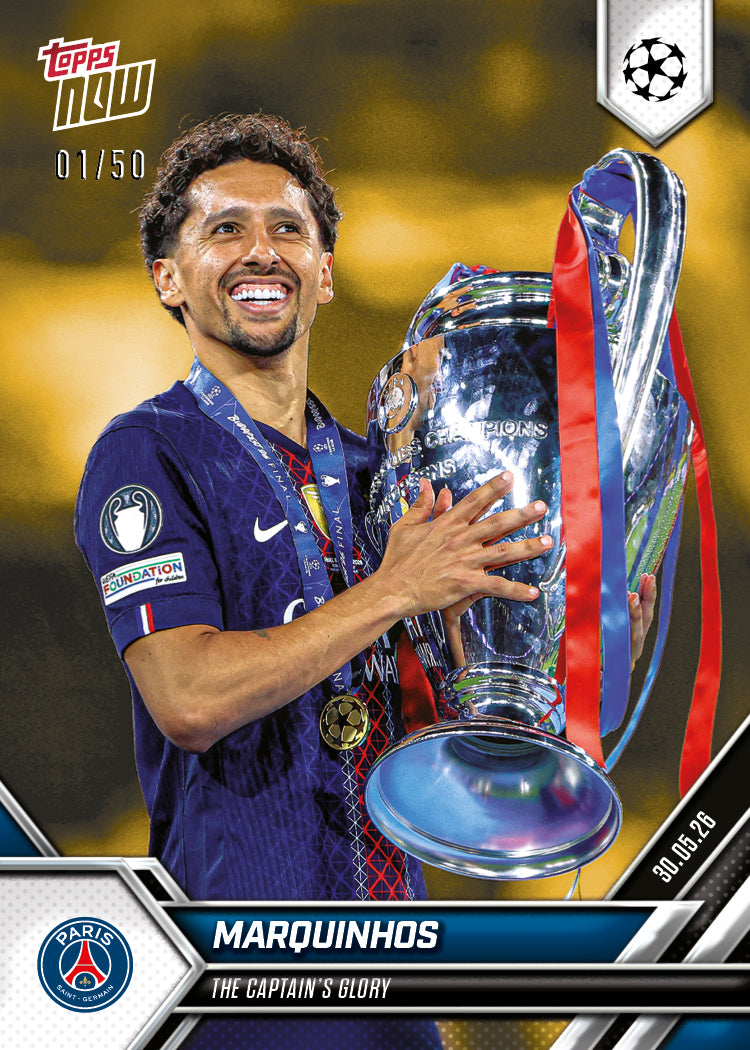 Marquinhos - 2025-26 UCL Topps NOW - Card 141 - PR: 1492 - Image 7
