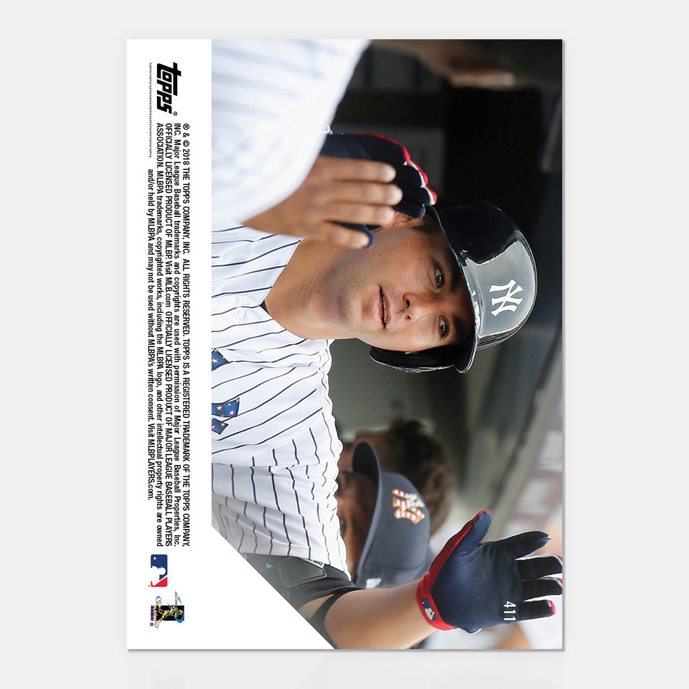 Kyle Higashioka - 07/04/2018 TOPPS NOW Card 411 - Print Run: 717 - Image 2