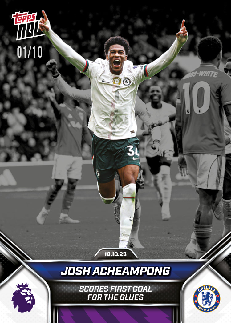 Josh Acheampong - 2025-26 Premier League Topps NOW - Card 35 - PR: 482 - Image 4