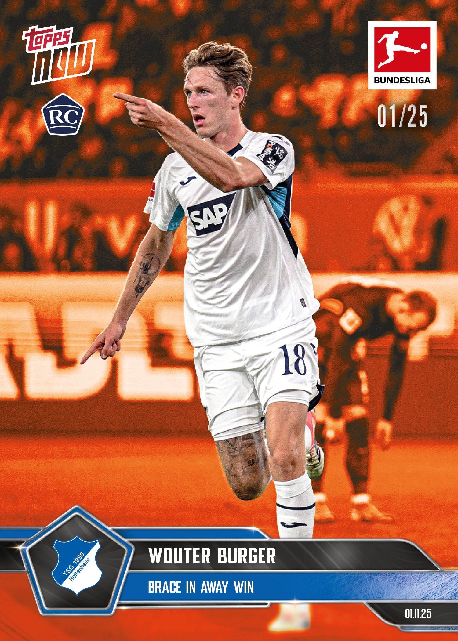 Wouter Burger - 2025-26 Bundesliga Topps NOW - Card 55 - PR: 217 - Image 5