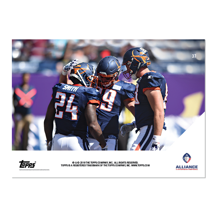 Orlando Apollos - AAF TOPPS NOW Card 37 - Print Run: 251 - Image 2