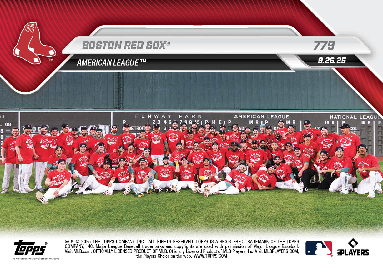 Boston Red Sox - 2025 MLB Topps NOW - Card 779 - PR: 1322 - Image 2