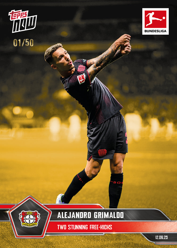 Alejandro Grimaldo - 2025-26 Bundesliga Topps NOW - Card 17 - PR: 231 - Image 6
