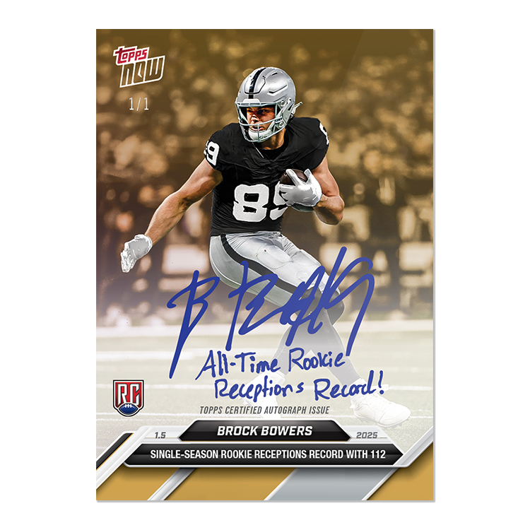 Brock Bowers - 2024 Topps NOW Football Card 20 - LOOK FOR AUTOS - PR: 4111 - Image 2