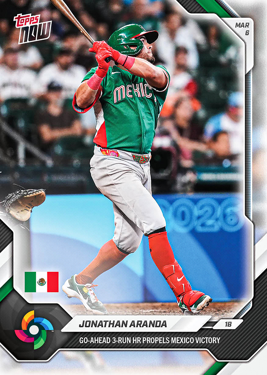 Jonathan Aranda - 2026 World Baseball Classic Topps NOW - Card 5 - PR: 1015