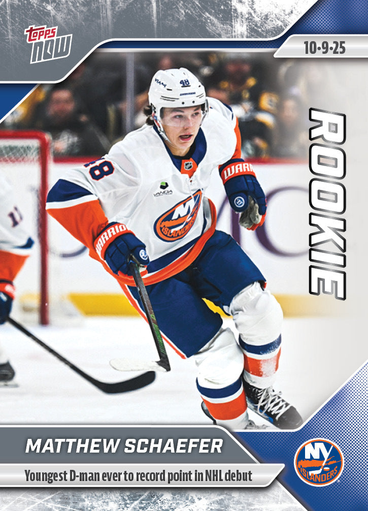 Matthew Schaefer - 2025-26 NHL Topps NOW - Sticker # 5 Pack - PR: 2800