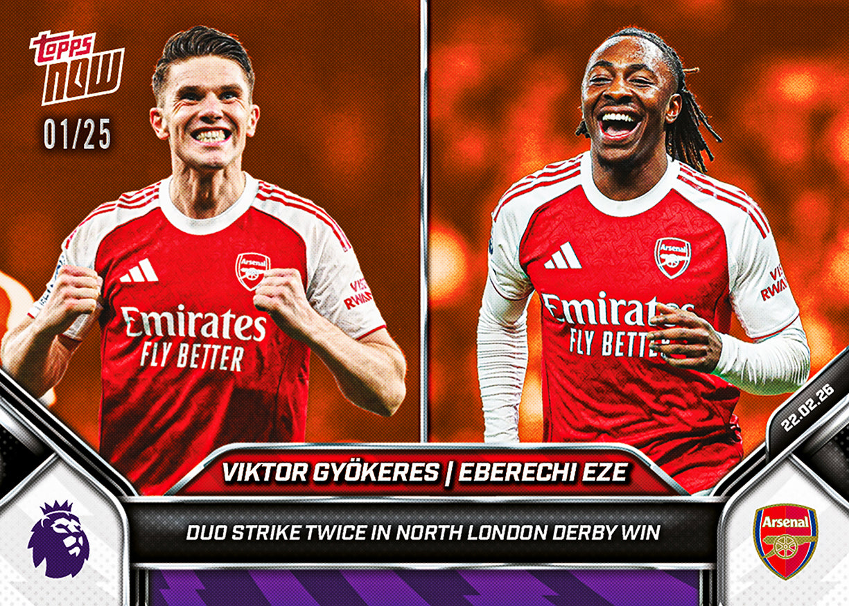 Eberechi Eze / Viktor Gyökeres - 2025-26 Premier League Topps NOW - Card 144 - PR: 1565 - Image 5