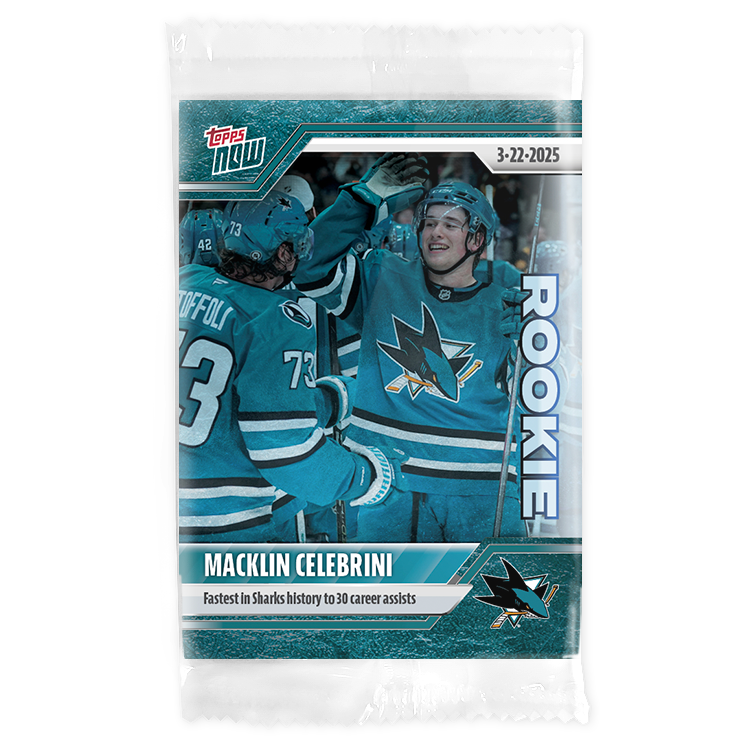 Macklin Celebrini - 2024-25 NHL Topps NOW - Sticker # 140 Pack - PR: 1295 - Image 3