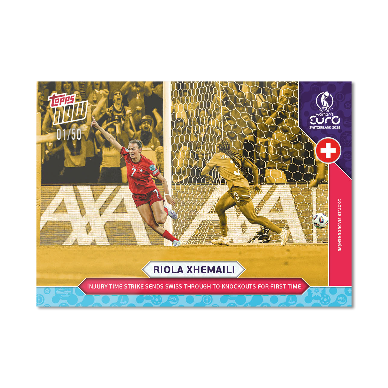 Riola Xhemaili - UEFA Women’s EURO 2025™ Topps NOW - Card 14 - PR: 101 - Image 6