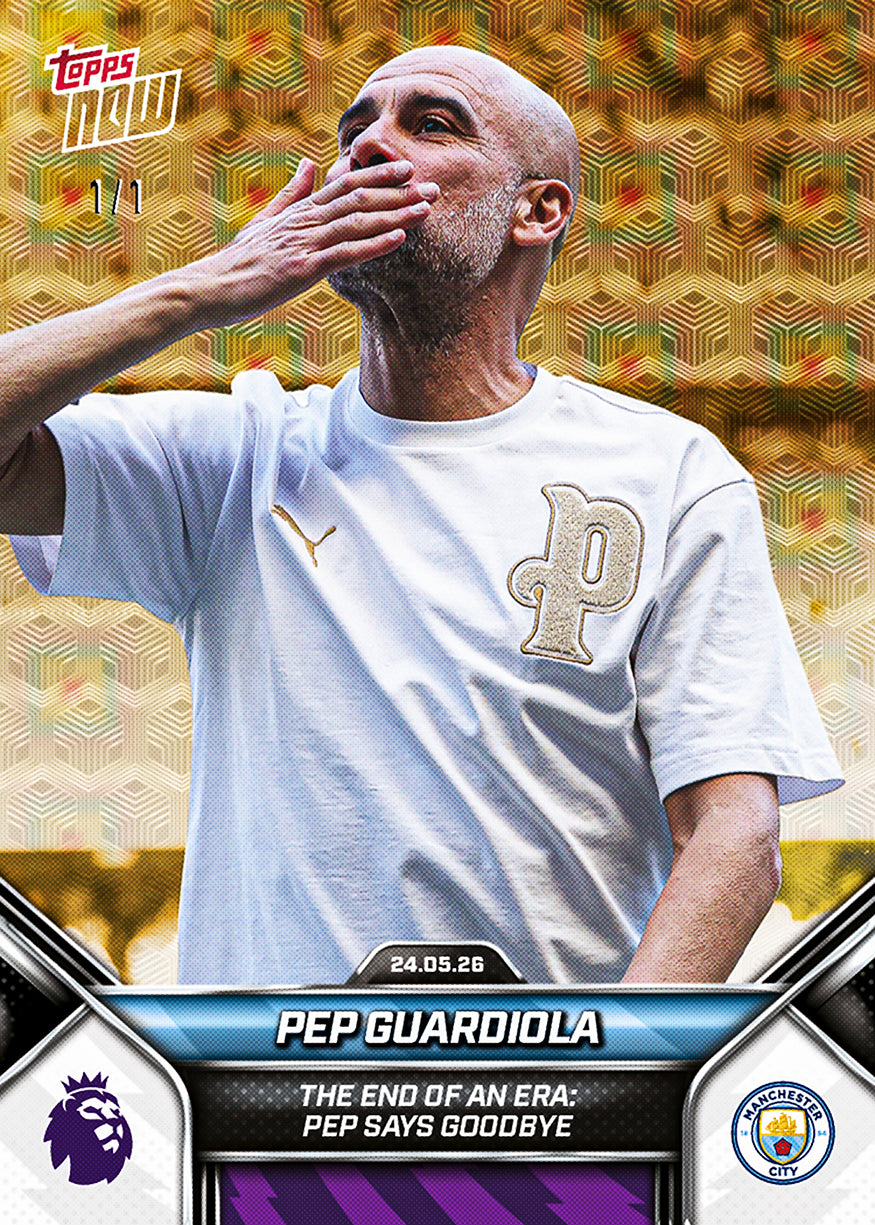 Pep Guardiola - 2025-26 Premier League Topps NOW - Card 201 - PR: 2837 - Image 3