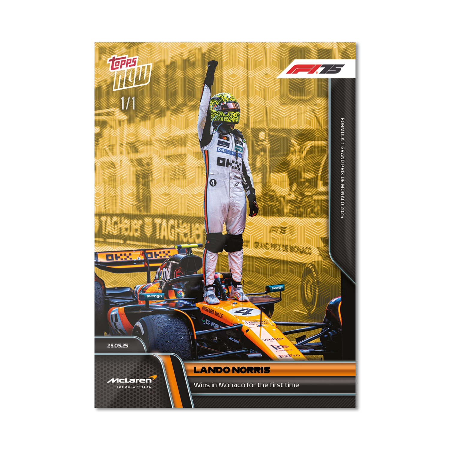 Lando Norris - 2025 Formula 1 Topps NOW - Card 39 - PR: 3926 - Image 2
