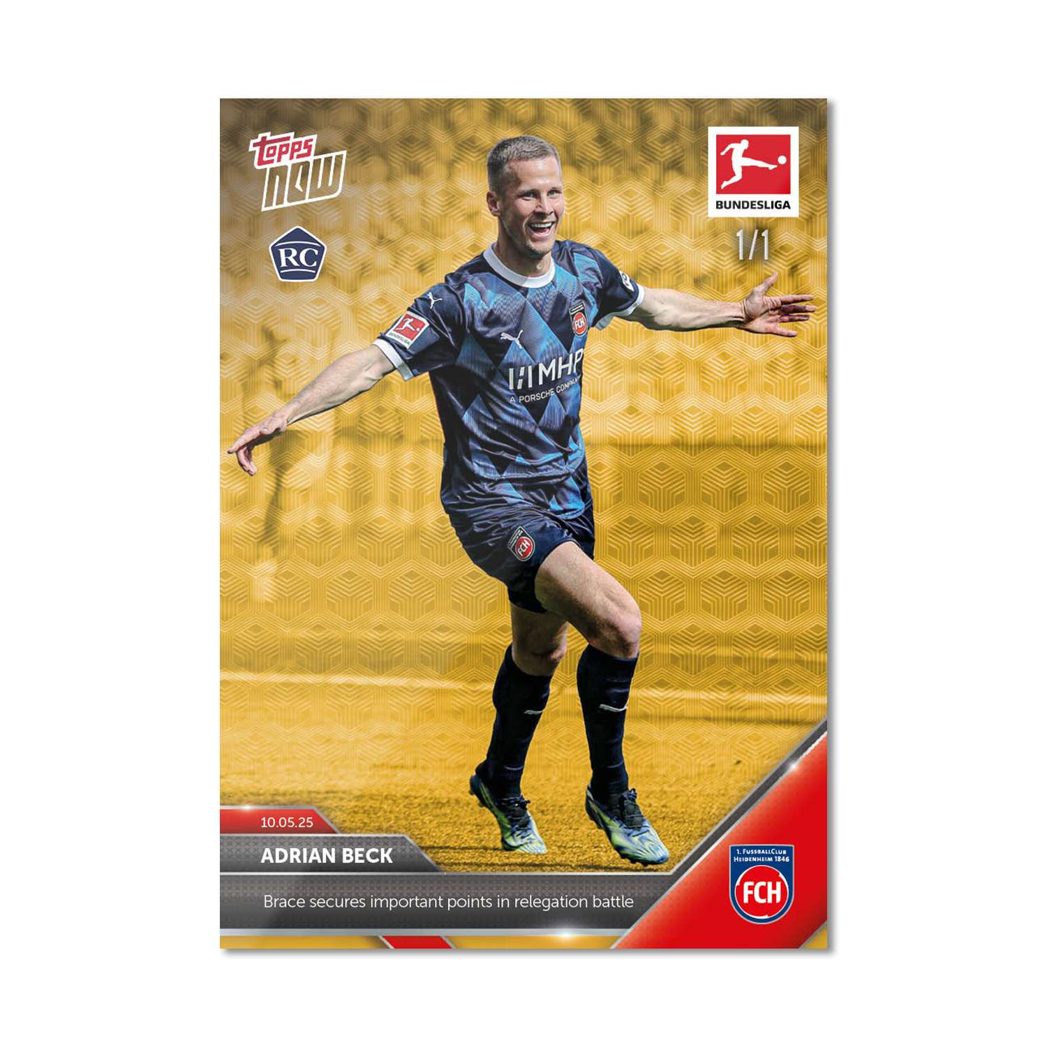 Alternative view of Adrian Beck - 2024-25 Bundesliga Topps NOW - Card 183 - PR: 68