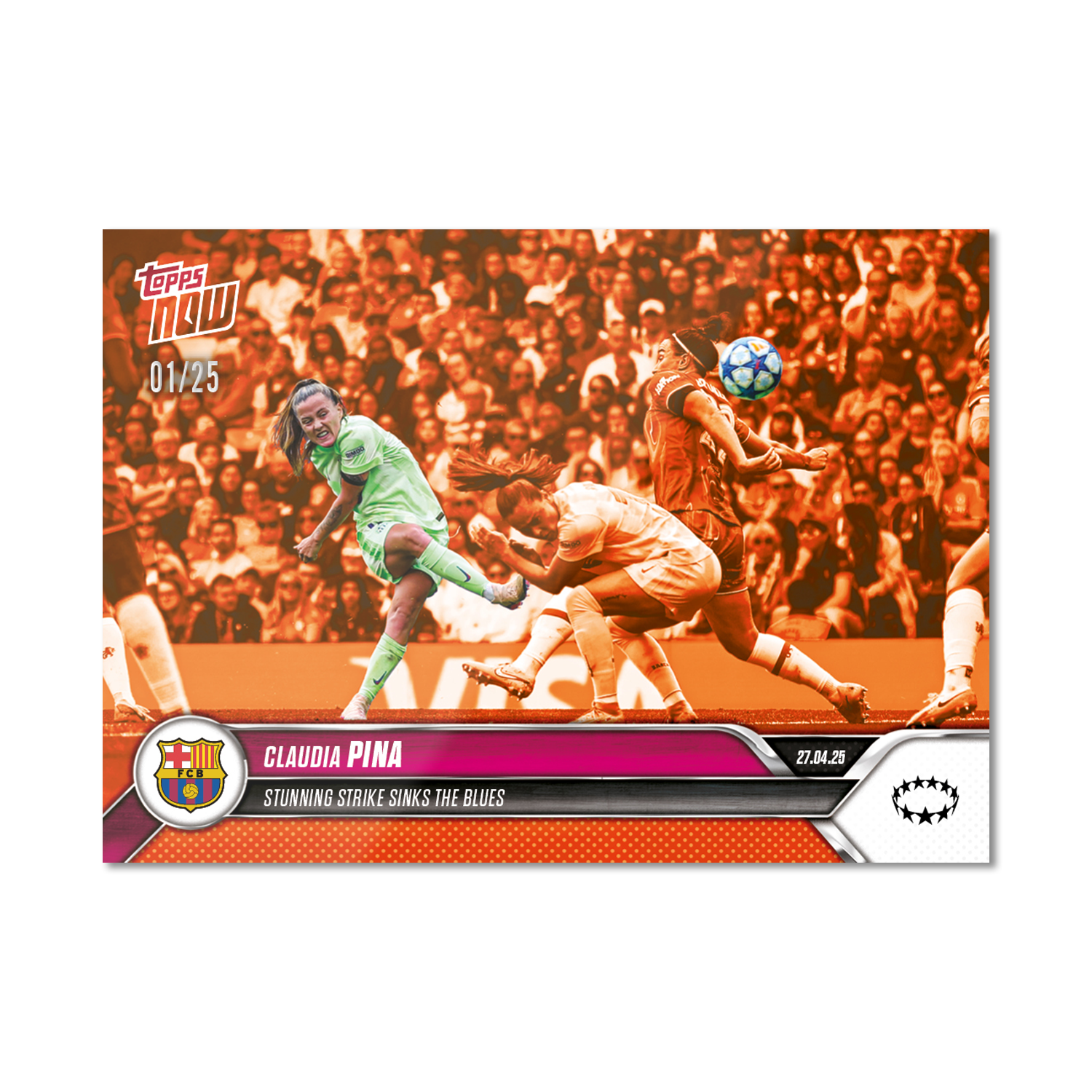 Claudia Pina - 2024-25 UWCL Topps NOW - Card 24 - PR: 236 - Image 5