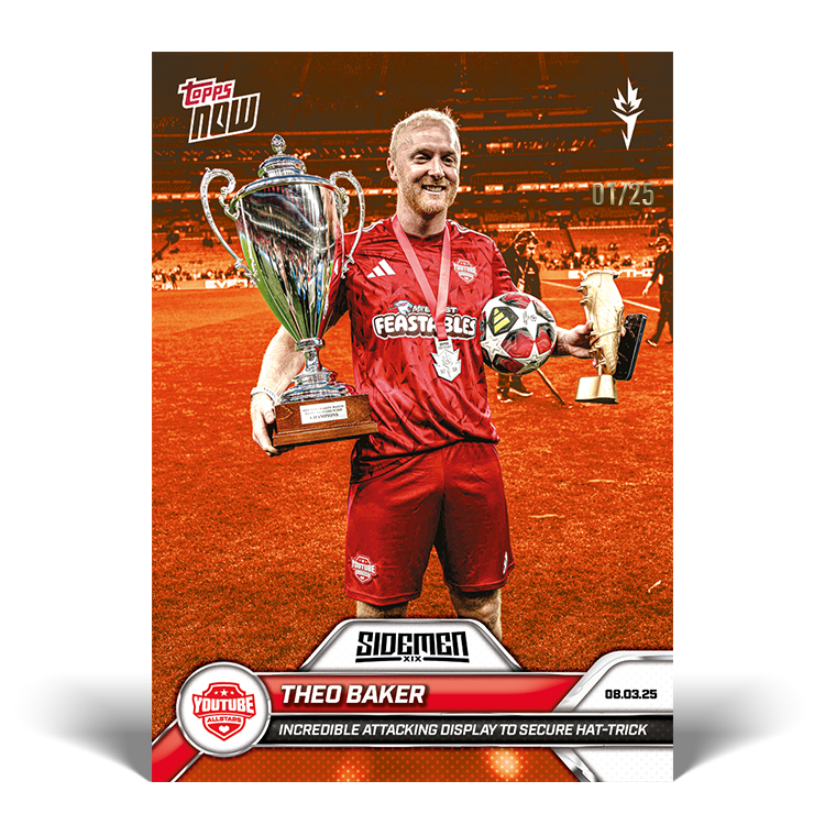 Theo Baker - 2025 Sidemen Charity Match Topps NOW Card 13 - PR: 67 - Image 5