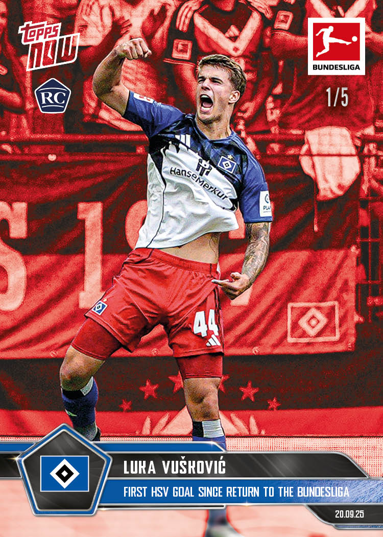 Luka Vušković - 2025-26 Bundesliga Topps NOW - Card 24 - PR: 1885 - Image 3