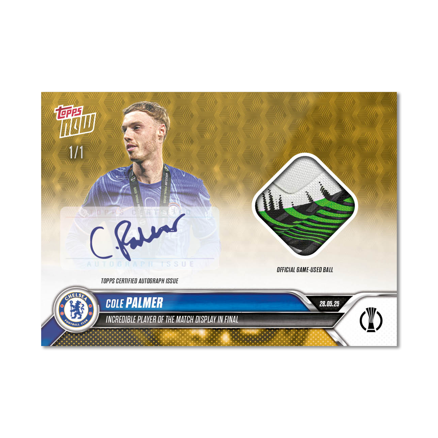 Cole Palmer - 2024-25 UECL Topps NOW - Card 13 - LOOK FOR AUTO-RELICS - PR: 3073 - Image 2
