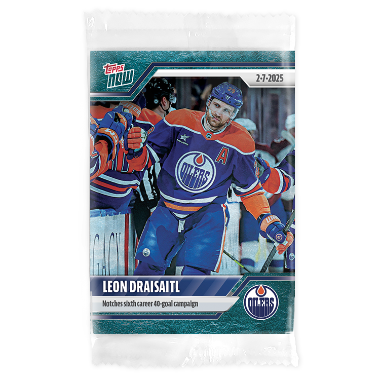 Leon Draisaitl - 2024-25 NHL Topps NOW - Sticker # 110 Pack - PR: 140 - Image 3