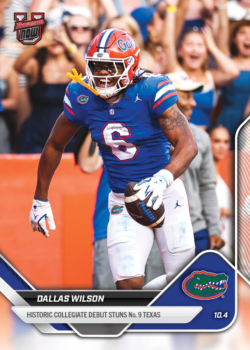 Dallas Wilson - 2025-26 Bowman U NOW Football - Card 24 - PR: 1075 - Image 2