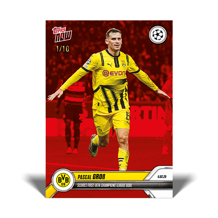 Pascal Groß - Scores first UEFA Champions League goal - 24/25 UCL Topps NOW Card 97 - PR: 132 - Image 4